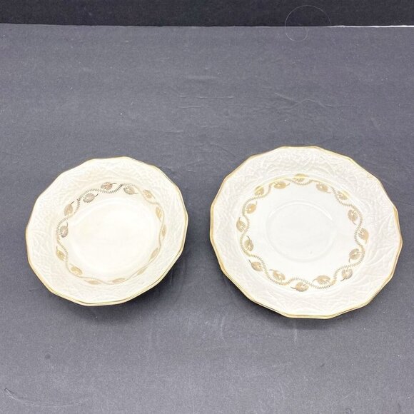 Royal China Tea Saucer & Bowl Set 22K Gold Trim Sebring Ohio Pattern 3007 - Picture 1 of 16